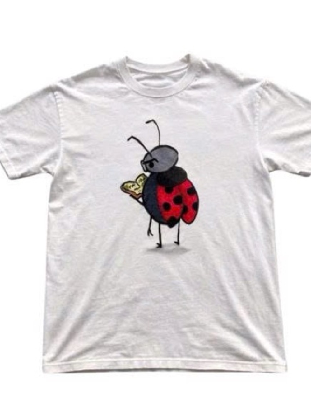Tee with Red and Black Ladybug Graphic - Picture 1 of 2